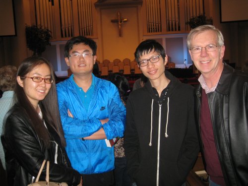 Terry with Chinese students